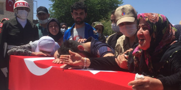 Mardin Gözyaşları İçinde Hatay Şehidi Halit Altun'a Veda Etti