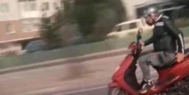 Ata Biner Gibi Motor Kullanan Adam Şaşkınlık Yarattı