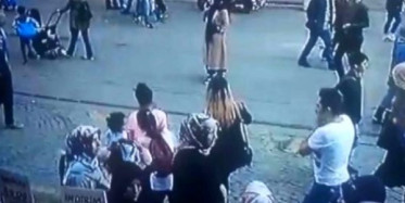 Kadına Tokat Attı Yumrukların Hedefi Oldu