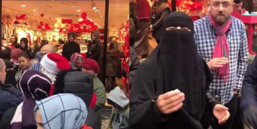 Ümraniye'de Noel Baba Tepkisi