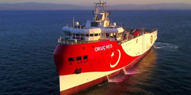 Oruç Reis Gemisi Demre İlçesine Demir Attı