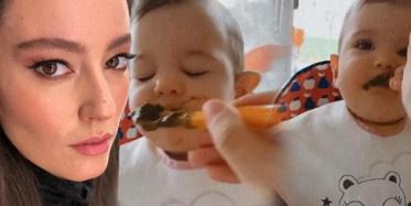 Pelin Akil İkizlerine Ispanak Yedirmeye Çalıştığı Anları Paylaştı