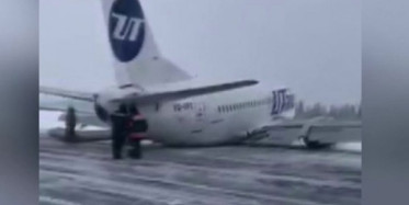 Rusya'da Uçak Gövdesine İniş Yaptı