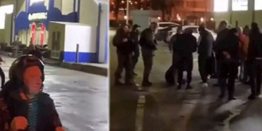 Rus Polisi Sokak Dövüşünü İzledi