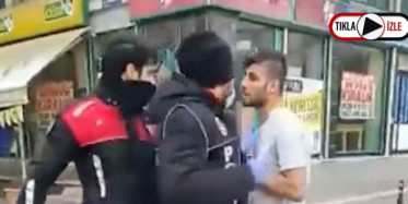 Kendisini Tehdit Eden Sürücüye Polis Memurundan Yumruk 