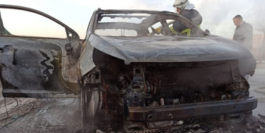 Sivas’ta Seyir Halindeki Cip Yanarak Küle Döndü