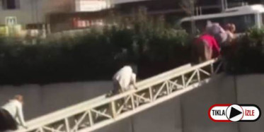 İstanbul'da 'Pes' Dedirten Görüntü: Metrelerce Yükseklikteki Demirden Karşıya Geçtiler