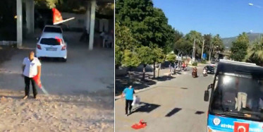 Türk Bayrağını Fırlatan CHP'li Başkandan 'Atatürk'lü Savunma