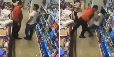 Markette Uçarak Kafa Atan Gergin Adam