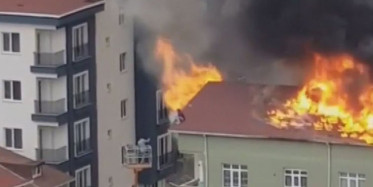 Ümraniye'de Yangın Kurtarma Operasyonunda Kaza!