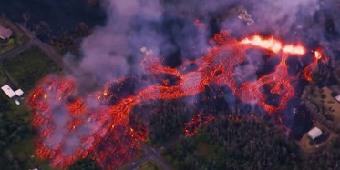 Hawaii'de Volkan'dan Çıkan Lav Görüntüleri
