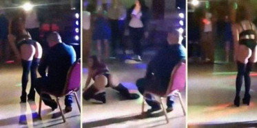 Twerk Yapmak Üzere Olan Kadına Vurarak Yere Yığan Adam