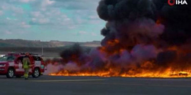 İstanbul Havalimanı’nda Film Sahnelerini Artmayan Yangın Tatbikatı!