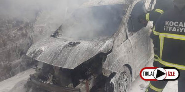 TEM'de Seyir Halindeki Araç Alev Alev Yandı