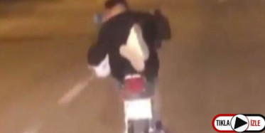 Konya'da Tehlike Dolu Motosiklet Yolculuğu